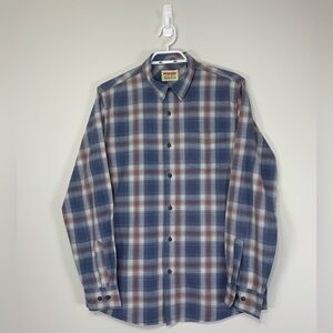 Wrangler Authentics Men's Plaid Long Sleeve Button Down Shirt